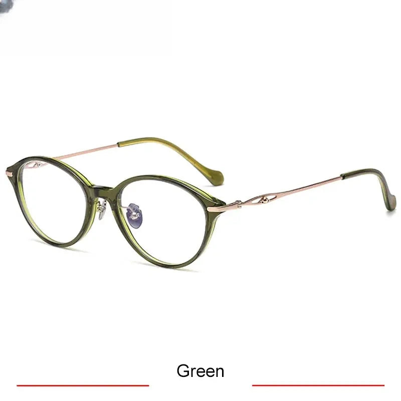 Unisex Oval Full Rim Titanium Prescription Glasses 316890 — view 4 | Rx Spectacle