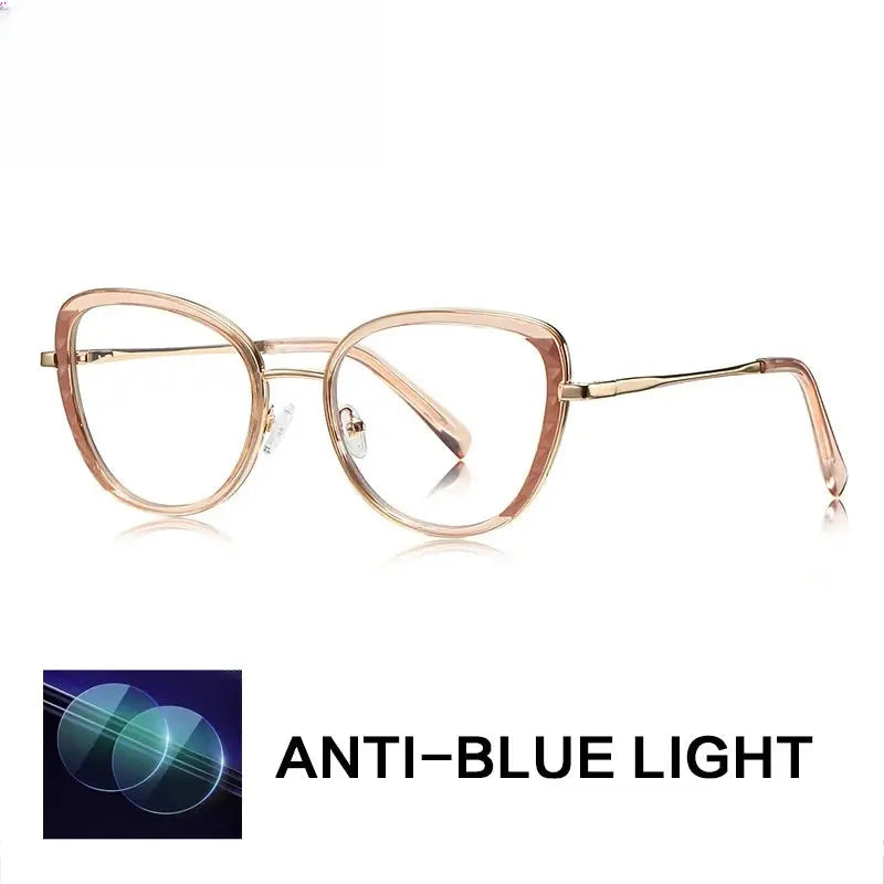 Women's Butterfly Full Rim Titanium Reading Glasses G3147 — view 7 | Rx Spectacle