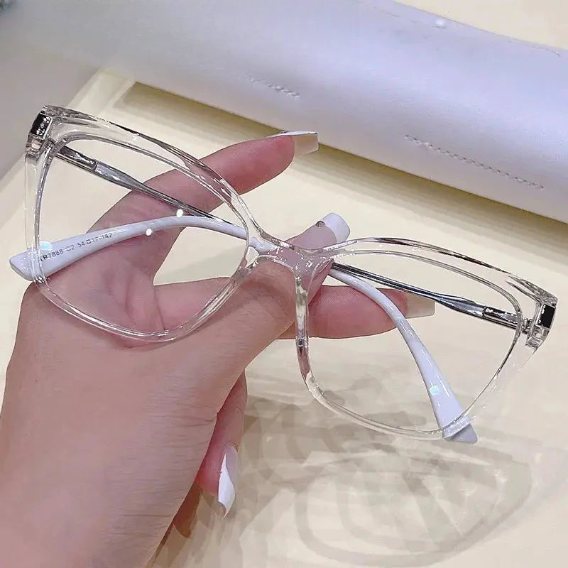 Women's Cat Eye Full Rim Titanium Prescription Glasses 87888 — view 6 | Rx Spectacle
