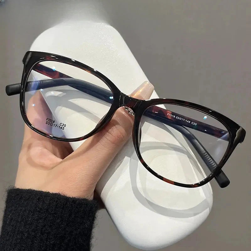 Women's Square Full Rim Titanium Prescription Glasses 70187 — view 1 | Rx Spectacle