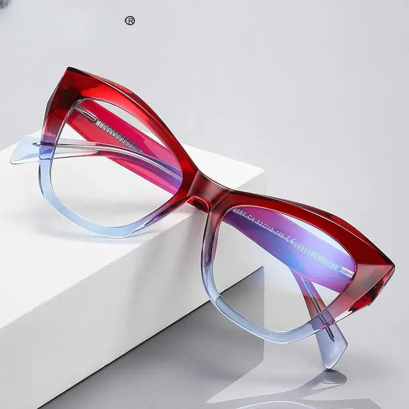 Women's Cat Eye Full Rim Acetate Reading Glasses 2197 — view 1 | Rx Spectacle