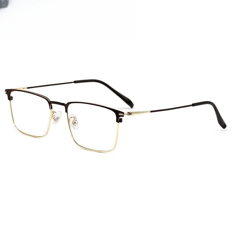 Men's Square Full Rim Titanium Prescription Glasses Y0606 — view 1 | Rx Spectacle