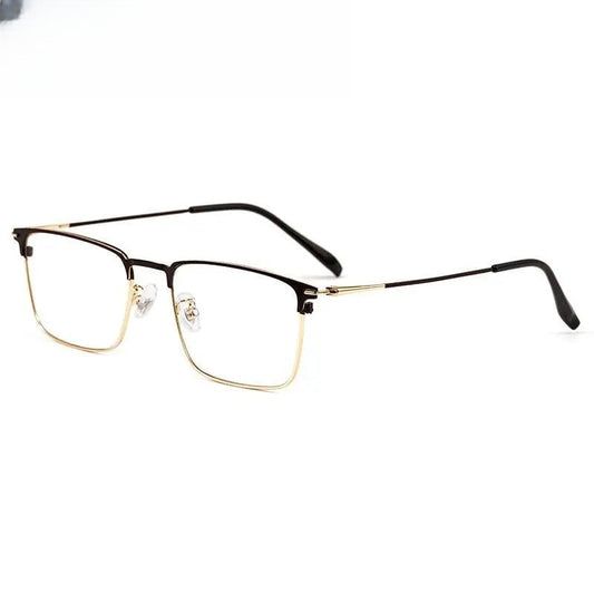 Men's Square Full Rim Titanium Prescription Glasses Y0606 — view 1 | Rx Spectacle