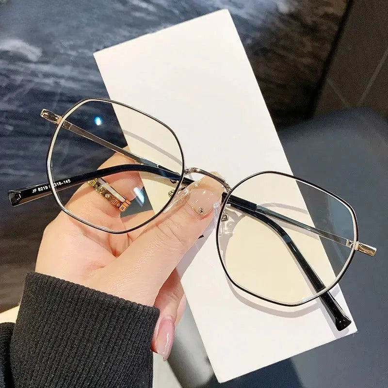 Women's Polygon Full Rim Alloy Reading Glasses 318219 — view 5 | Rx Spectacle