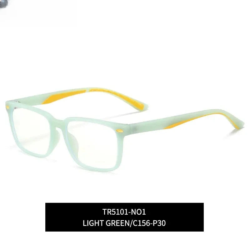 Unisex Square Full Rim Titanium Prescription Glasses 5101 — view 7 | Rx Spectacle