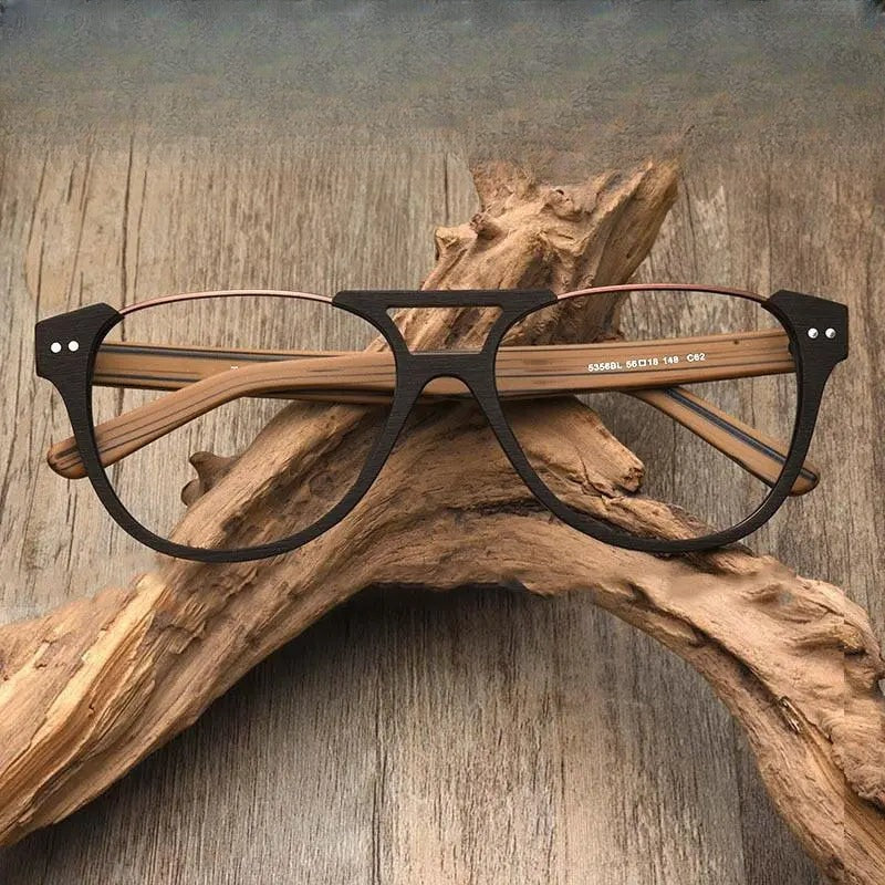 Unisex Square Full Rim Alloy Double Bridge Prescription Glasses Ft5356 — view 1 | Rx Spectacle