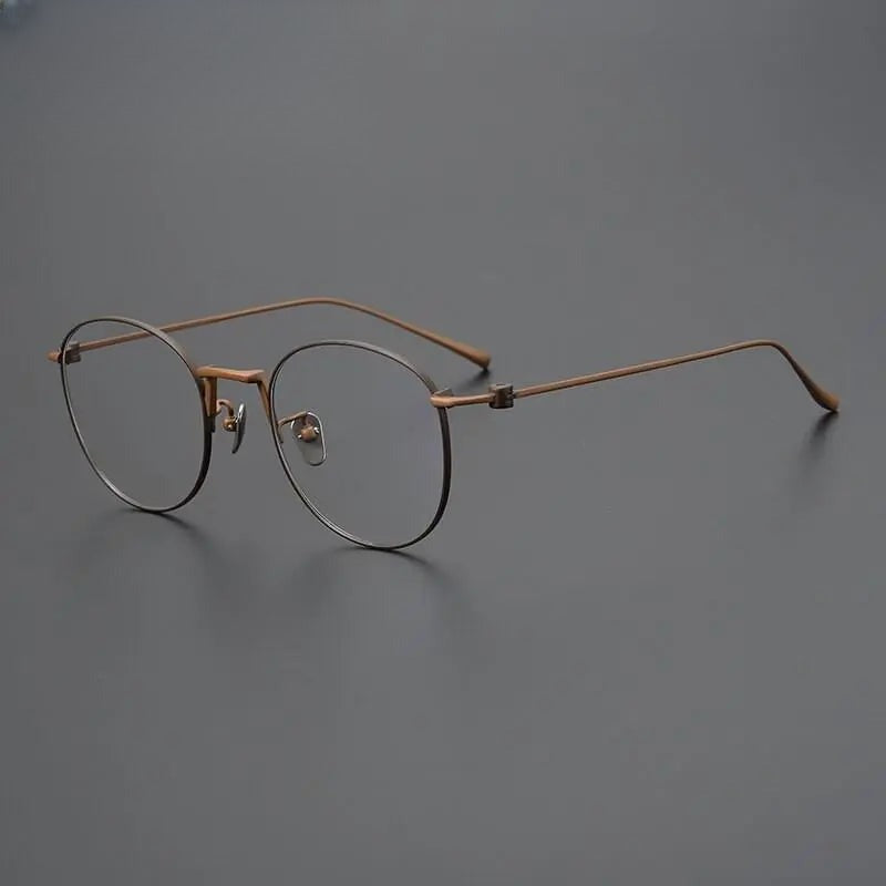 Unisex Round Full Rim Titanium Prescription Glasses Gxyj917 — view 2 | Rx Spectacle