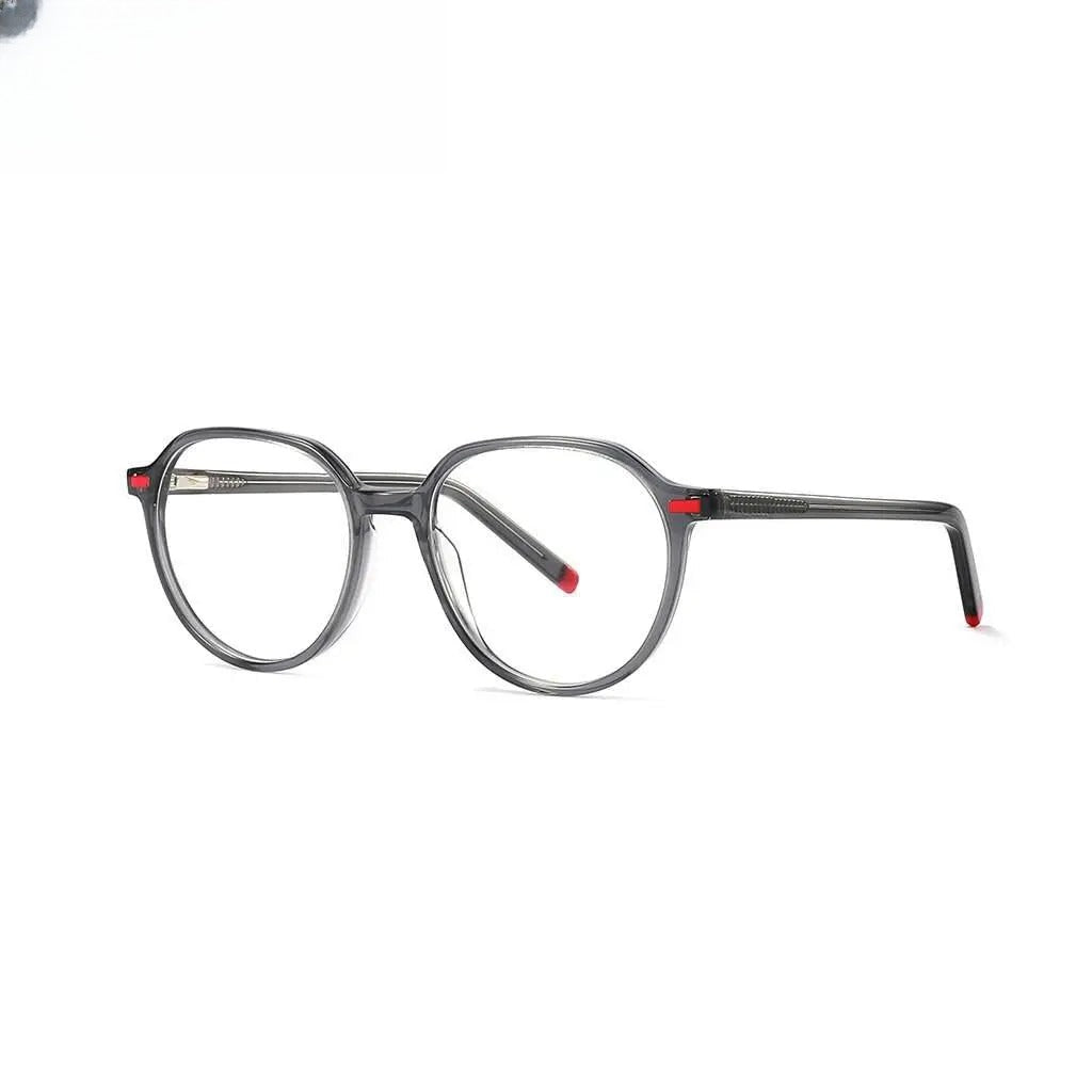 Unisex Oval Full Rim Acetate Prescription Glasses 9043 — view 4 | Rx Spectacle