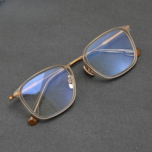 Men's Square Full Rim Titanium Prescription Glasses 776808 — view 1 | Rx Spectacle