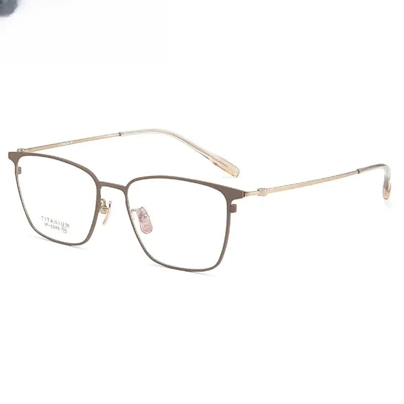 Men's Square Full Rim Titanium Oversized Prescription Glasses 406249 — view 5 | Rx Spectacle