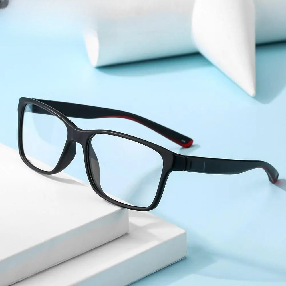 Unisex Square Full Rim Titanium Prescription Glasses 7091 — view 1 | Rx Spectacle