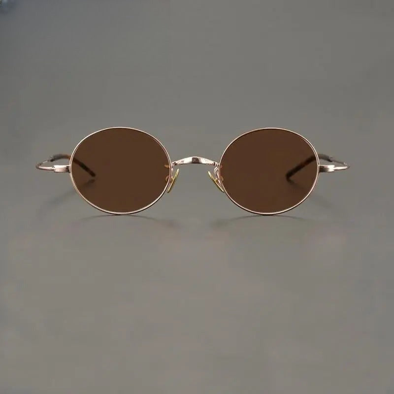 Men's Round Full Rim Titanium Prescription Glasses — view 11 | Rx Spectacle