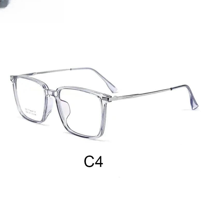 Men's Square Full Rim Titanium Reading Glasses 5042 — view 10 | Rx Spectacle
