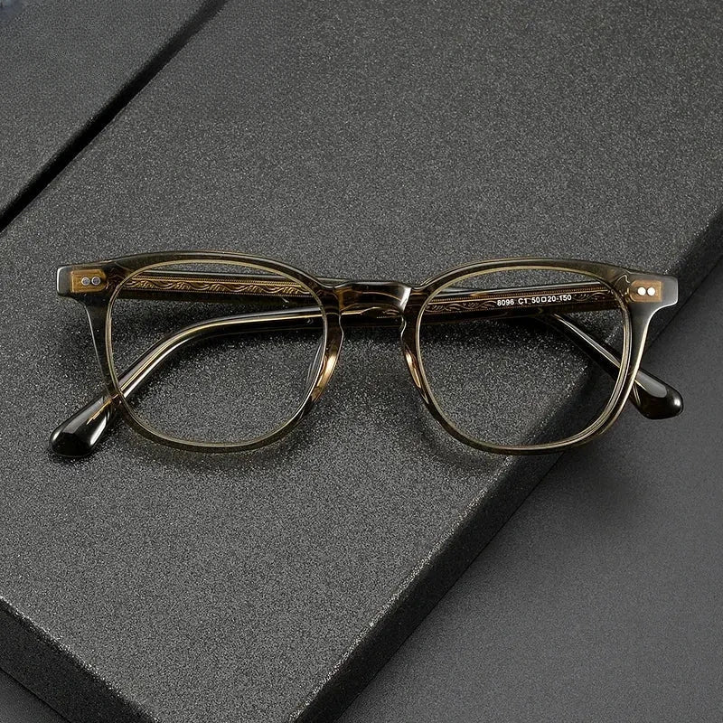 Unisex Oval Full Rim Acetate Prescription Glasses 78096 — view 1 | Rx Spectacle
