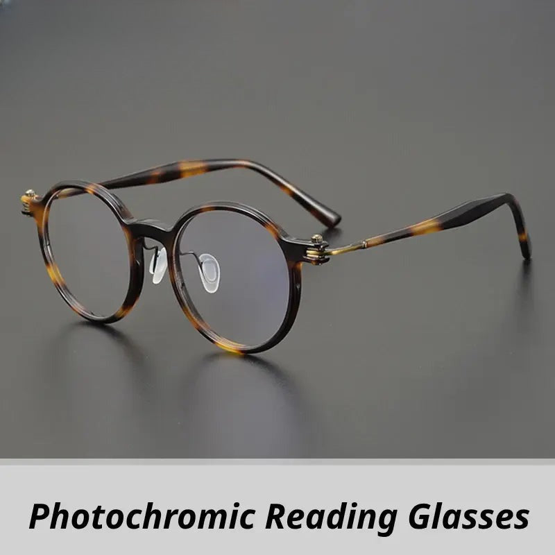 Unisex Round Full Rim Acetate Reading Glasses 75886 — view 1 | Rx Spectacle