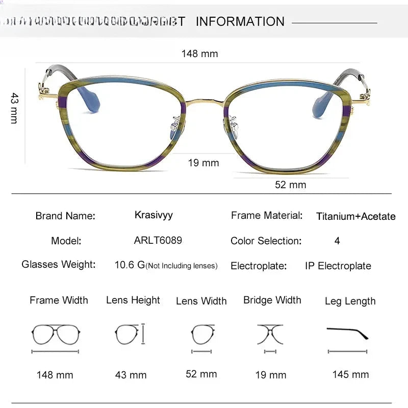 Unisex Polygon Full Rim Titanium Prescription Glasses 46089 — view 2 | Rx Spectacle