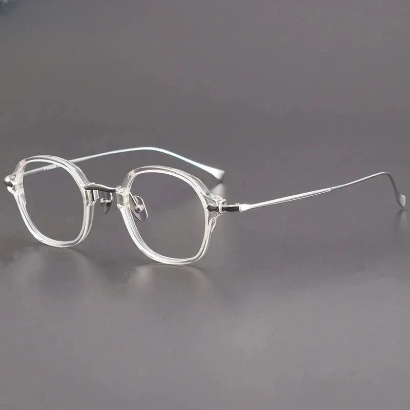 Unisex Oval Full Rim Titanium Prescription Glasses 624183 — view 3 | Rx Spectacle