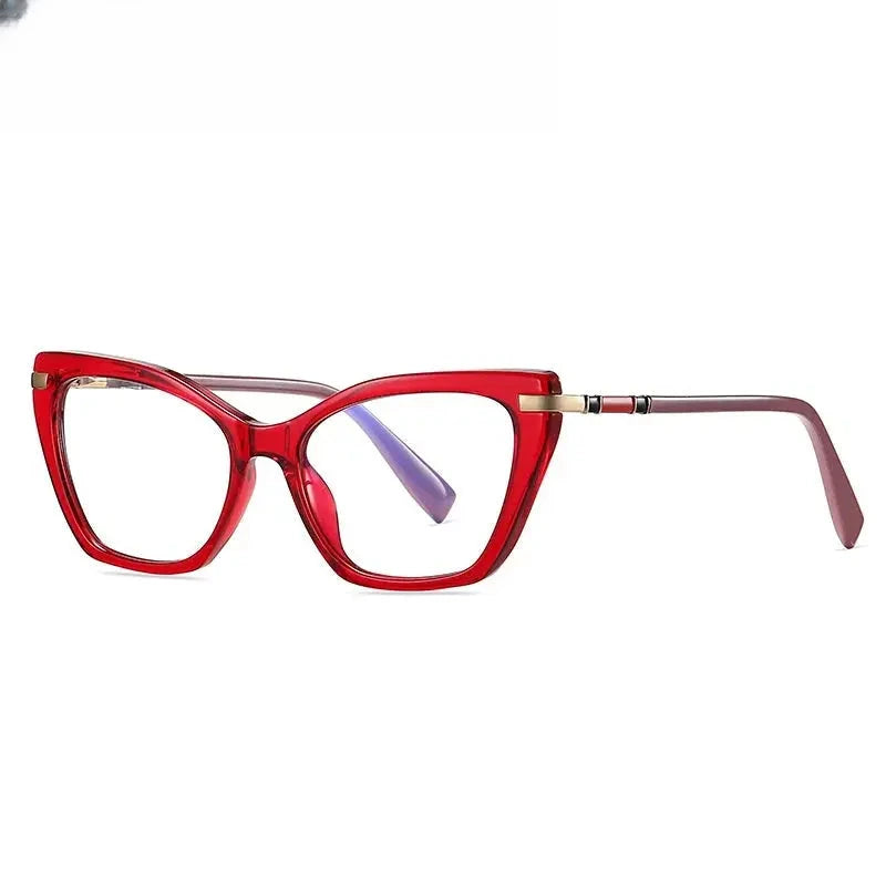 Women's Cat Eye Full Rim Titanium Prescription Glasses 612104 — view 5 | Rx Spectacle