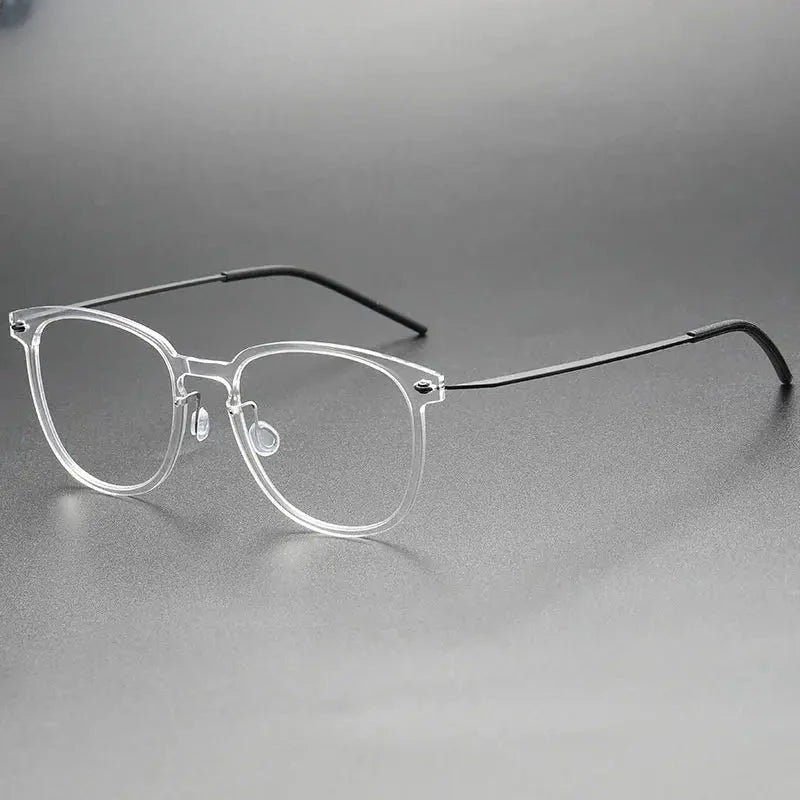 Women's Square Full Rim Titanium Prescription Glasses 316549 — view 6 | Rx Spectacle