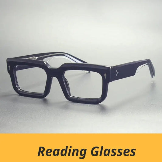 Unisex Square Full Rim Acetate Oversized Reading Glasses Gxyj91018 — view 1 | Rx Spectacle