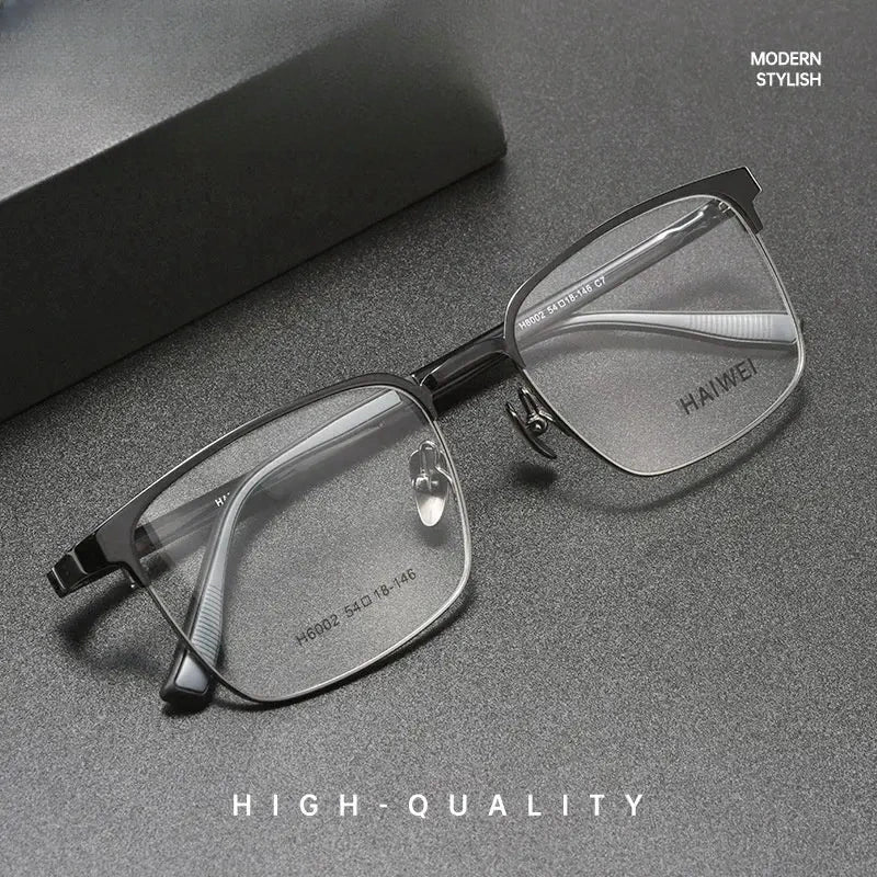 Men's Square Full Rim Alloy Prescription Glasses 460026 — view 1 | Rx Spectacle