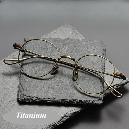 Women's Round Full Rim Titanium Prescription Glasses 88401 — view 1 | Rx Spectacle