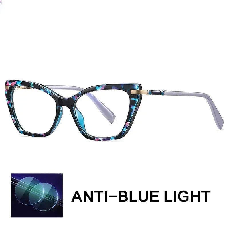 Women's Butterfly Full Rim Titanium Reading Glasses G2104 — view 7 | Rx Spectacle