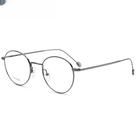 Women's Oval Full Rim Titanium Prescription Glasses 16052 — view 1 | Rx Spectacle