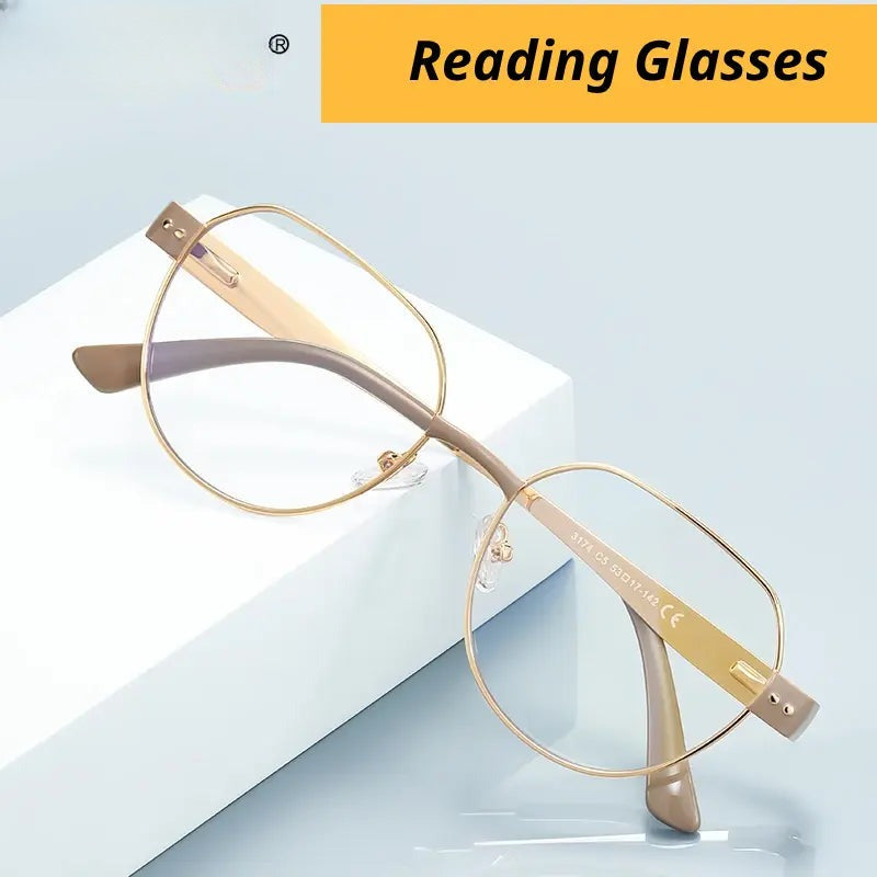 Women's Oval Full Rim TR90 Flat Top Reading Glasses 513174 — view 1 | Rx Spectacle