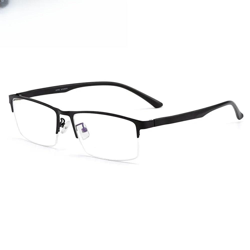 Men's Square Semi-Rimless TR90 Prescription Glasses S61001 — view 1 | Rx Spectacle