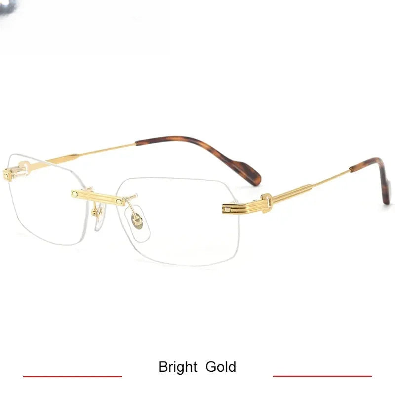 Women's Oval Rimless Titanium Prescription Glasses 420271 — view 5 | Rx Spectacle