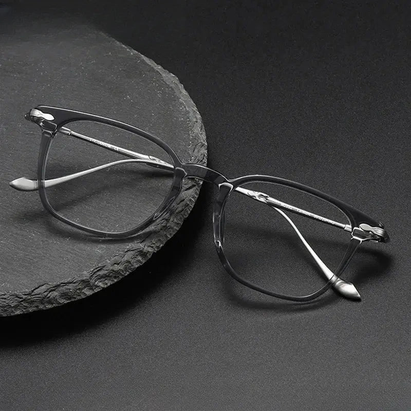 Women's Square Full Rim Titanium Prescription Glasses 932052 — view 1 | Rx Spectacle