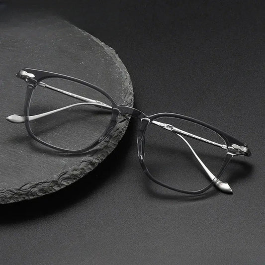 Women's Square Full Rim Titanium Prescription Glasses 932052 — view 1 | Rx Spectacle