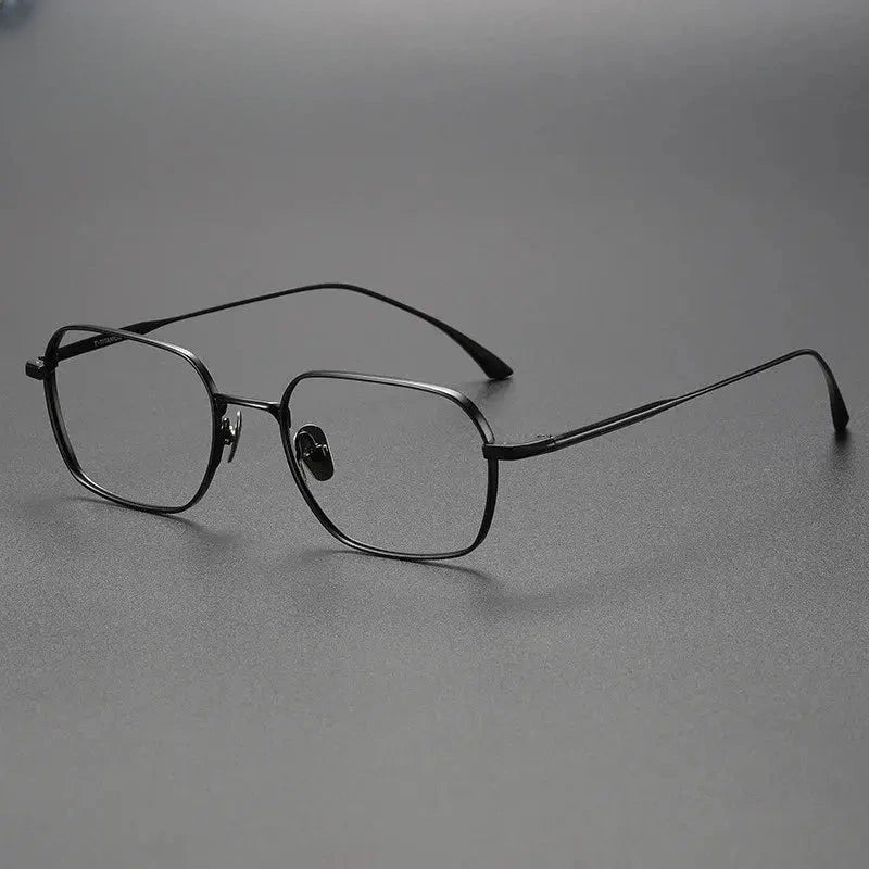 Women's Square Full Rim Titanium Prescription Glasses 503118 — view 3 | Rx Spectacle