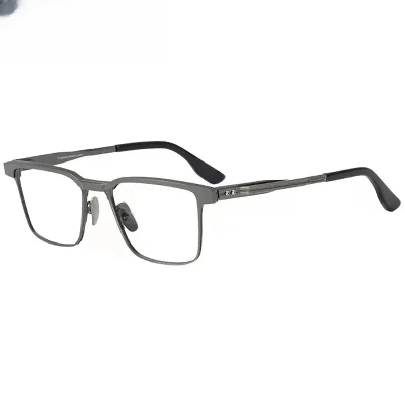Men's Square Full Rim Titanium Prescription Glasses 151 — view 3 | Rx Spectacle