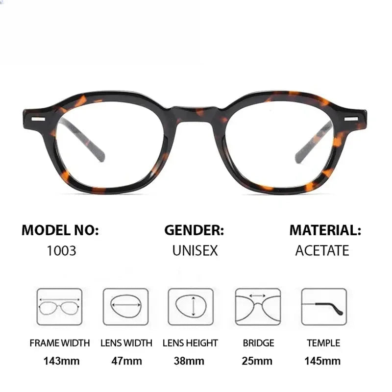 Unisex Polygon Full Rim Acetate Prescription Glasses 881003 — view 2 | Rx Spectacle