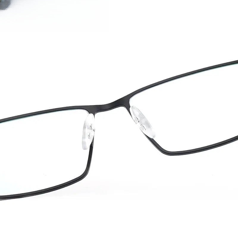 Men's Square Full Rim Alloy Prescription Glasses 9386 — view 9 | Rx Spectacle