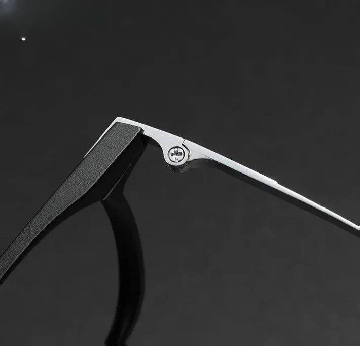 Unisex Square Full Rim Titanium Reading Glasses V2248 — view 6 | Rx Spectacle