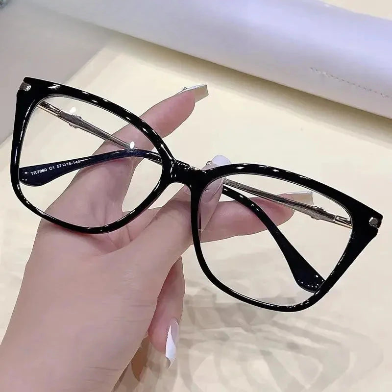 Women's Cat Eye Full Rim Titanium Prescription Glasses 77880 — view 7 | Rx Spectacle