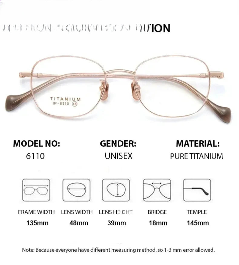 Women's Oval Full Rim Titanium Prescription Glasses 66110 — view 2 | Rx Spectacle