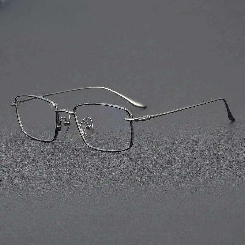 Men's Polygon Full Rim Titanium Prescription Glasses 778417 — view 3 | Rx Spectacle