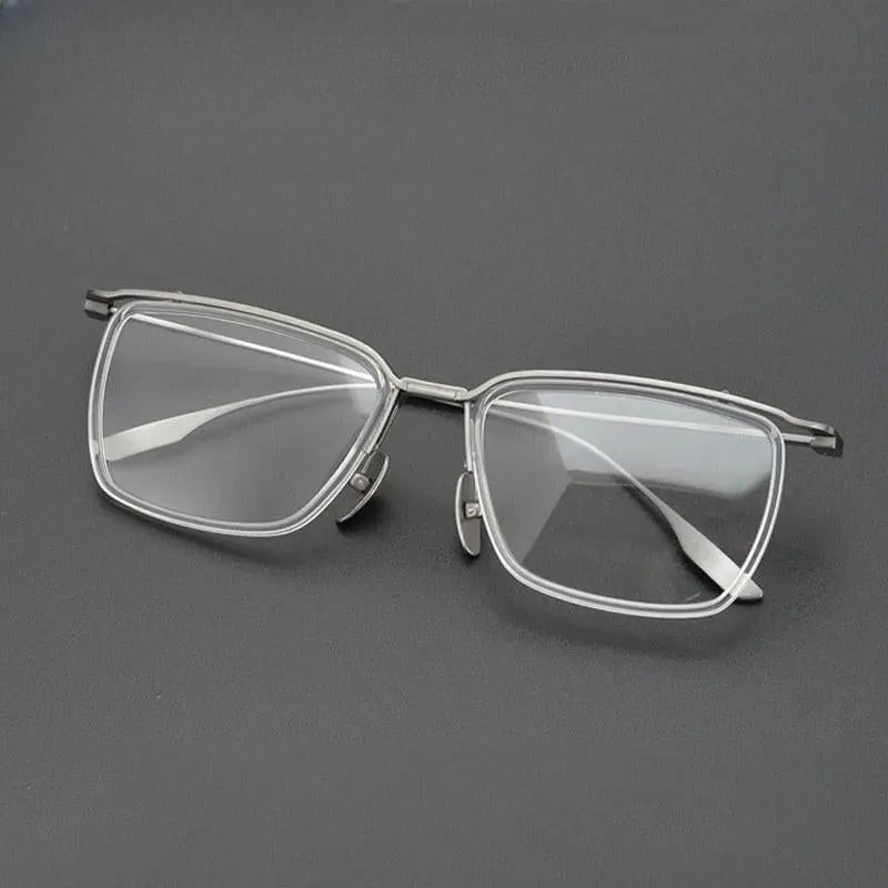 Unisex Square Full Rim Titanium Prescription Glasses Gxyj896 — view 10 | Rx Spectacle