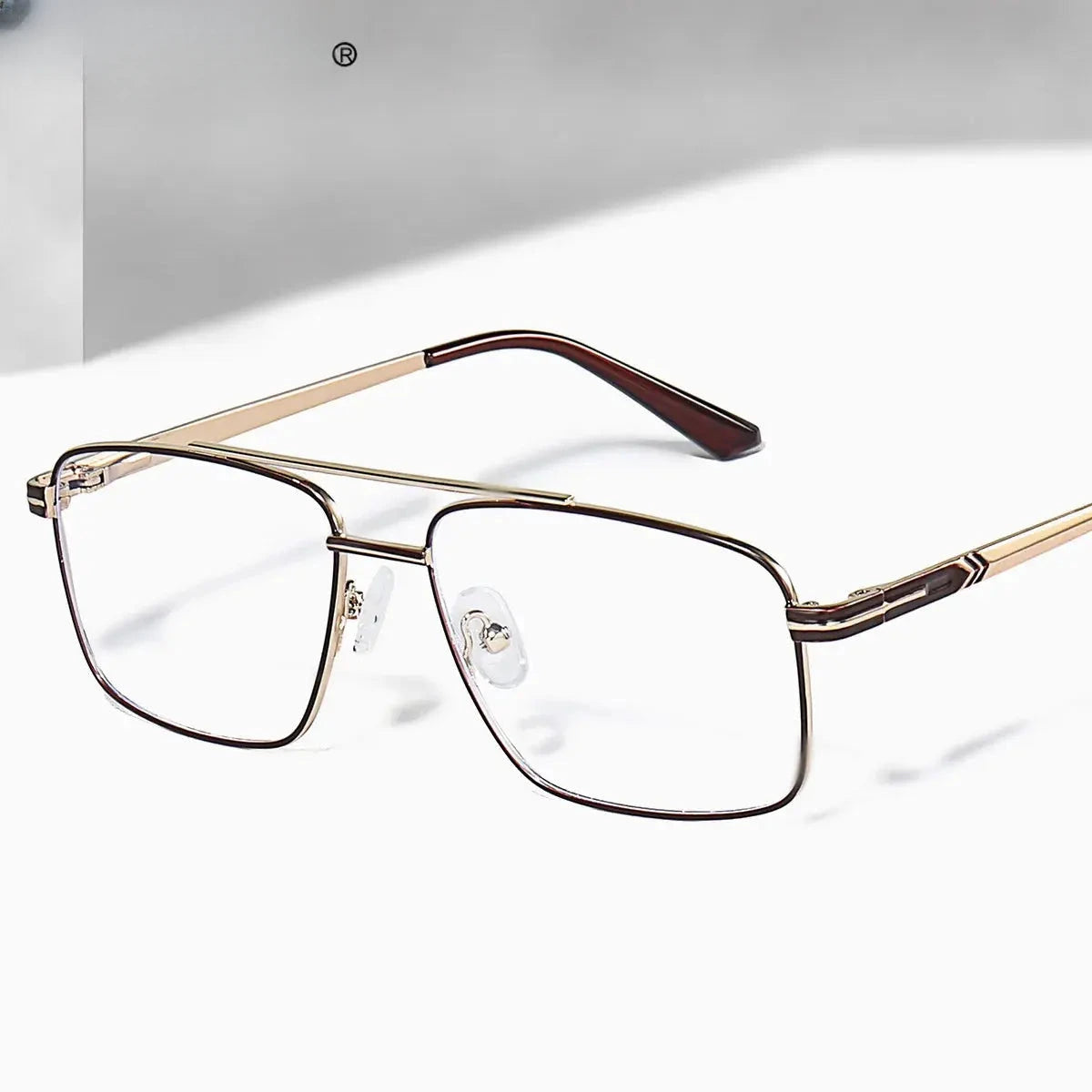 Women's Square Full Rim Alloy Double Bridge Reading Glasses 6926 — view 2 | Rx Spectacle