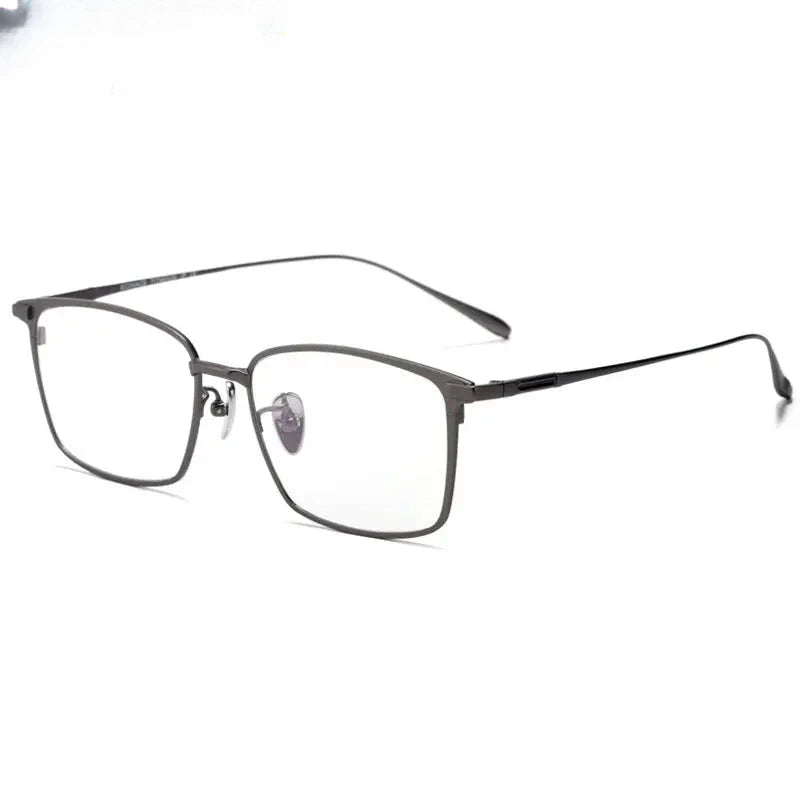 Women's Square Full Rim Titanium Prescription Glasses 18317 — view 6 | Rx Spectacle