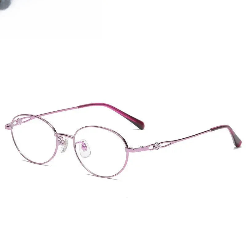 Unisex Oval Full Rim Titanium Prescription Glasses 391 — view 5 | Rx Spectacle