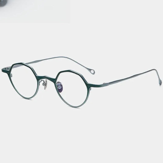 Men's Irregular Full Rim Titanium Prescription Glasses 35973 — view 1 | Rx Spectacle