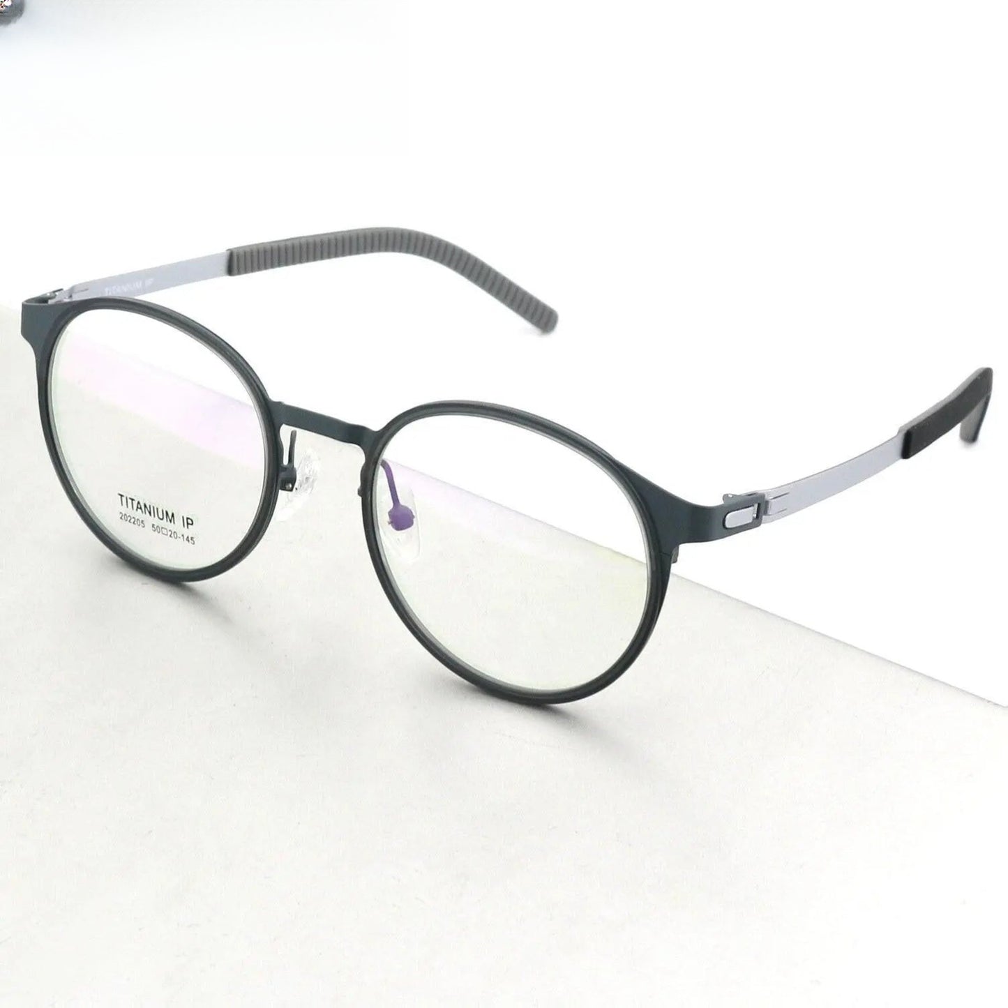 Unisex Round Full Rim Titanium Prescription Glasses 202205 — view 2 | Rx Spectacle