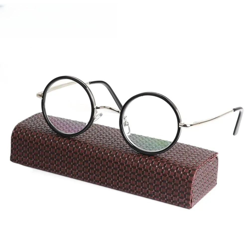 Unisex Round Full Rim Alloy Reading Glasses 618 — view 1 | Rx Spectacle