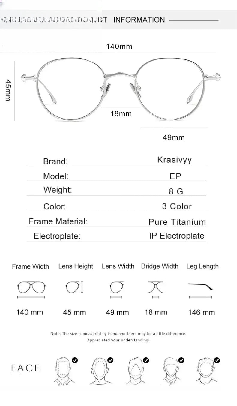 Unisex Square Full Rim Titanium Prescription Glasses 14618 — view 9 | Rx Spectacle