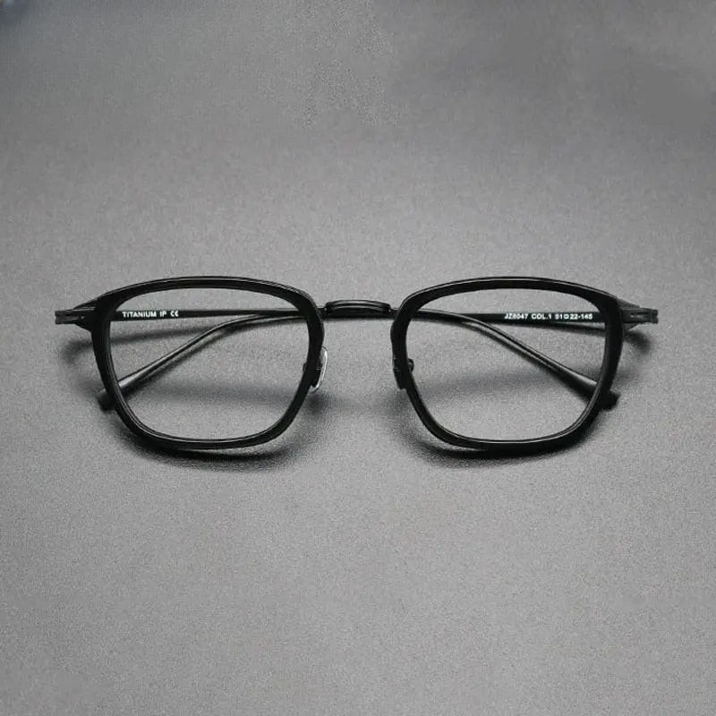 Unisex Square Full Rim Titanium Prescription Glasses Gxyj548 — view 3 | Rx Spectacle